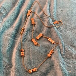 Gold tone Kate, spade, bow, necklace, Necklace Jewelry